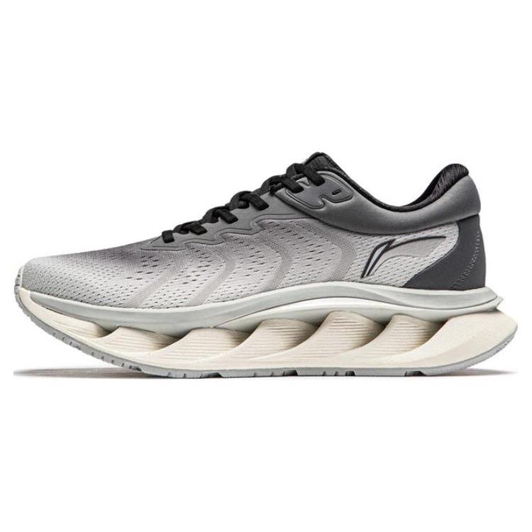 

new LiNing Abrasion Resistant Low Top Running Shoes Men s Gray Black 41