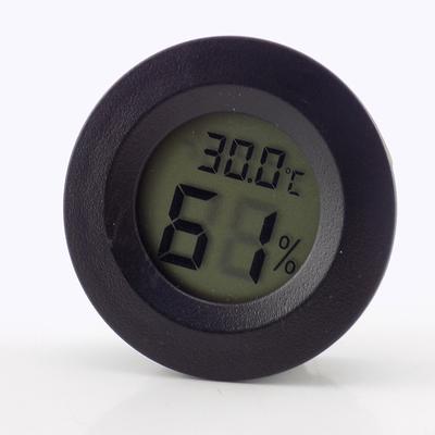 Round Black  Hygrometer Thermometer Meter LCD Digital Temperature Tester Gauge Humidity Detector