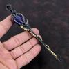 Faceted Blue Sapphire Pendant Copper Wire Wrapped Pendant Handmade Gemstone Pendant Wire Wrapped Jewelry Key Pendant Copper Jewelry For Gift