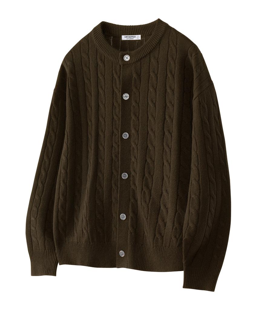 Untapped Studio [2Pack] Oversized Cable Round Knit Cardigan 4 Colors