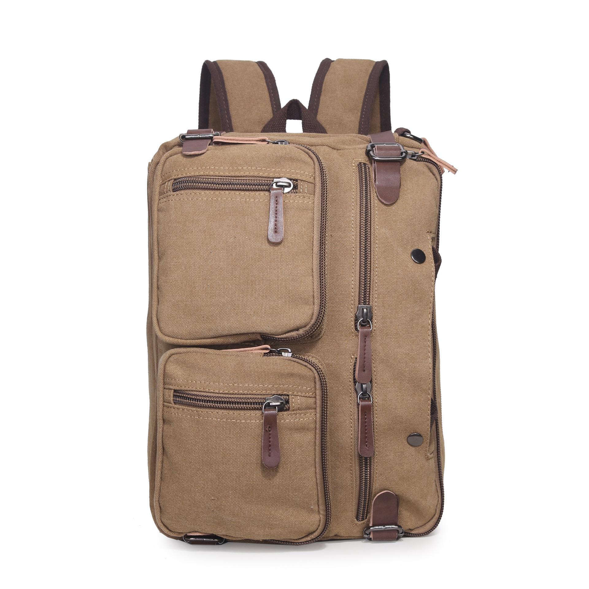 

Винтажный корейский холщовый рюкзак: Большая вместимость, Унисекс, Идеально для спорта, путешествий, приключений на открытом воздухе и студентов 38.5cm Width × 13cm Depth × 28.5cm Height хаки