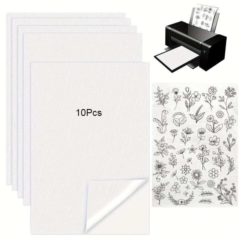 10Pcs Handicrafts Eco-Friendly Sticky Water Soluble Embroidery Stabilizer Printable Paper Wash Away Stabilizer Allowed for Print