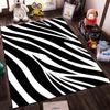 Black and White Zebra Striped Carpet for Living Room, Modern Design Rug Suitable for Use As an Anti-slip for Living Room Bedroom Sofas