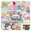 50 Blessing English Graffiti Stickers: Personalized Waterproof Decor for Water Bottles & Phones