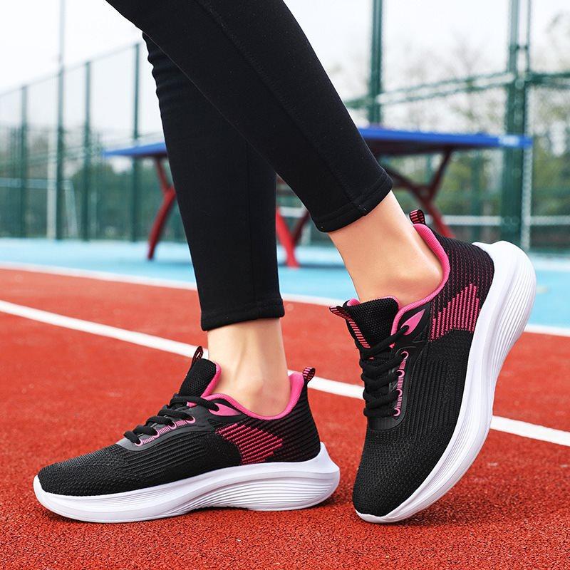 Breathable Single Shoe Sports Shoes Women's Shoes Flat Bottomed Summer Thick Soled Shoes Lightweight Women's Cool Sports Casual Running Shoes
