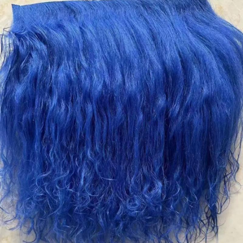 Mongolei Fell Schaffell Wolle Extensions Haarsträhne Lockige Textur Lockige Haarverlängerungen Strapazierfähig Lammfell Fell Puppe Spielzeug Zubehör