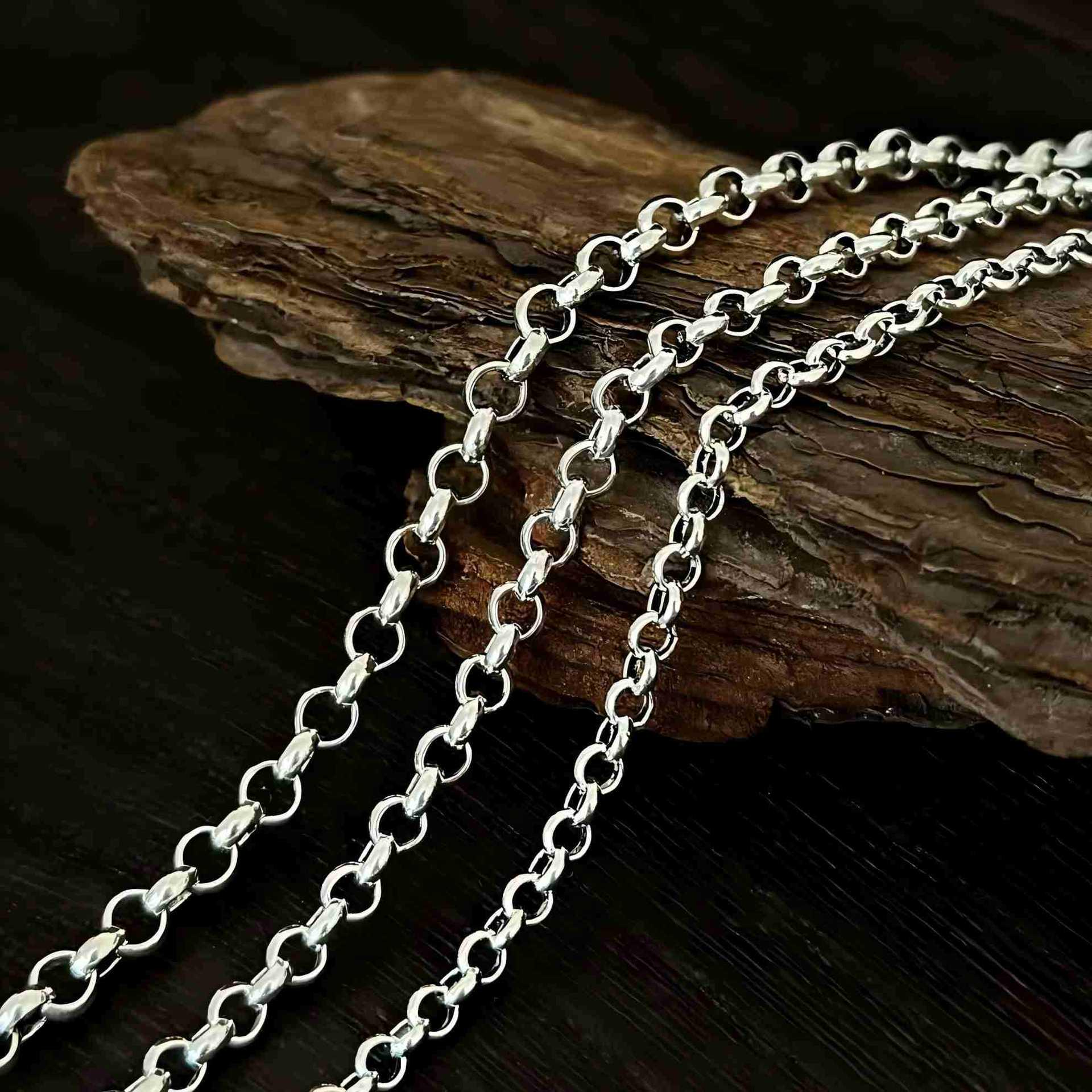 

S925 Sterling Silver Thai Design Pearl Pendant Necklace 3mm 45cm