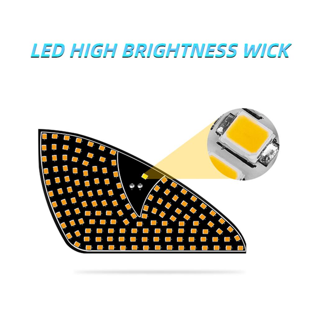 2Pcs Car LED Eyes Type Light Rear Window Warning Light Red Devil Eye Interior Atmosphere Light Auto Decoration Accessories