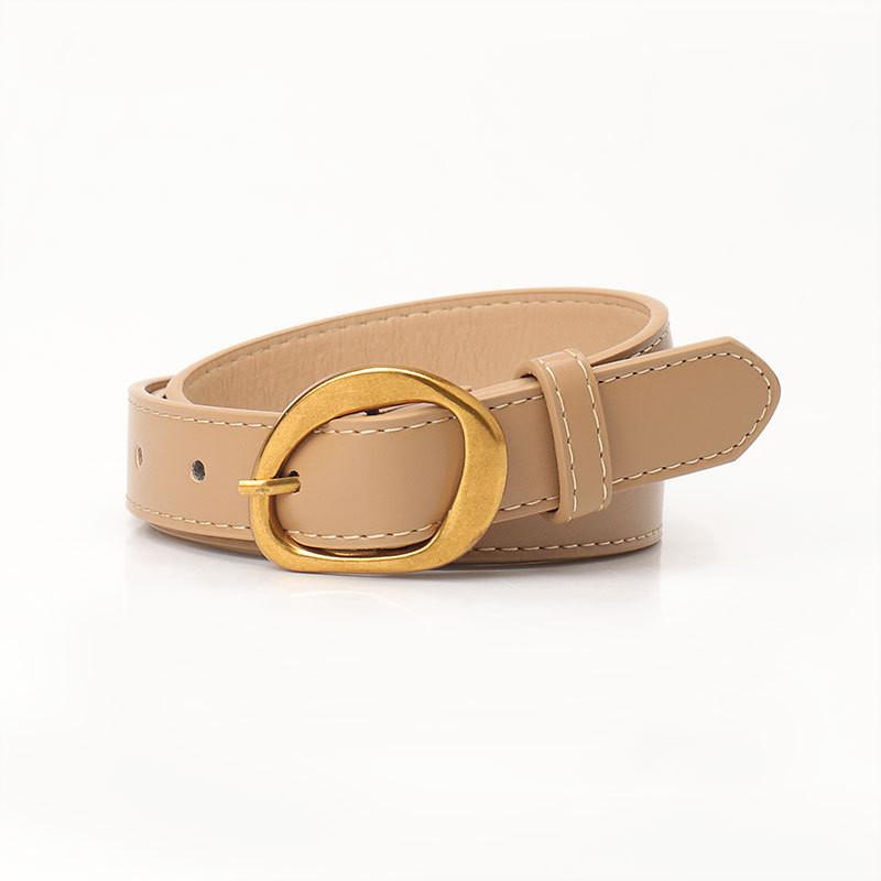 Womens Faux Leather Belt With Metal Pin Buckle For Casual And Office Outfits