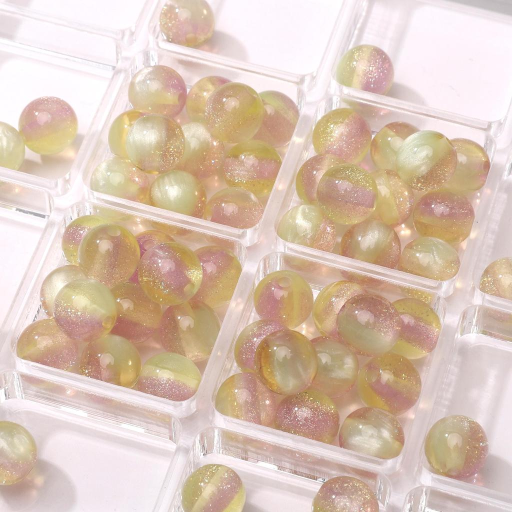 Resin Gentle Round Beads for DIY Necklace Bracelet Earring Craft 10 Pcs