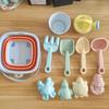 11PCS Beach Sand Play Water Set Folding Bucket Summer Toys for Children Kids Outdoor Game Sandbox Accessories Color Random