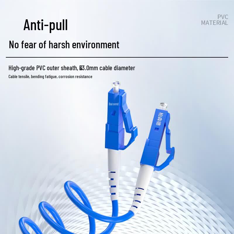 BOSENDE Telecommunication Grade Indoor Armored Single Mode Fiber Optic Patch Cable