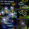 1/4 piezas Luces Solares Impermeables de Fuegos Artificiales Chispas Luz de Hada Paisajismo Luces de Jardín Luz de Decoración Exterior Patio Porche Camino