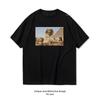 Berühmtes Gesicht eines Löwen Klassisches T-Shirt Damen Unisex Erwachsene Lässige Baumwolle bedruckte T-Shirts für draußen Klassische Rundhals-Oberteile für Erwachsene