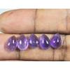 7X10MM Natural Amethst Ring Size Pear Cabochon Loose Gemstone 5Pcs Lot 9Cts A-442
