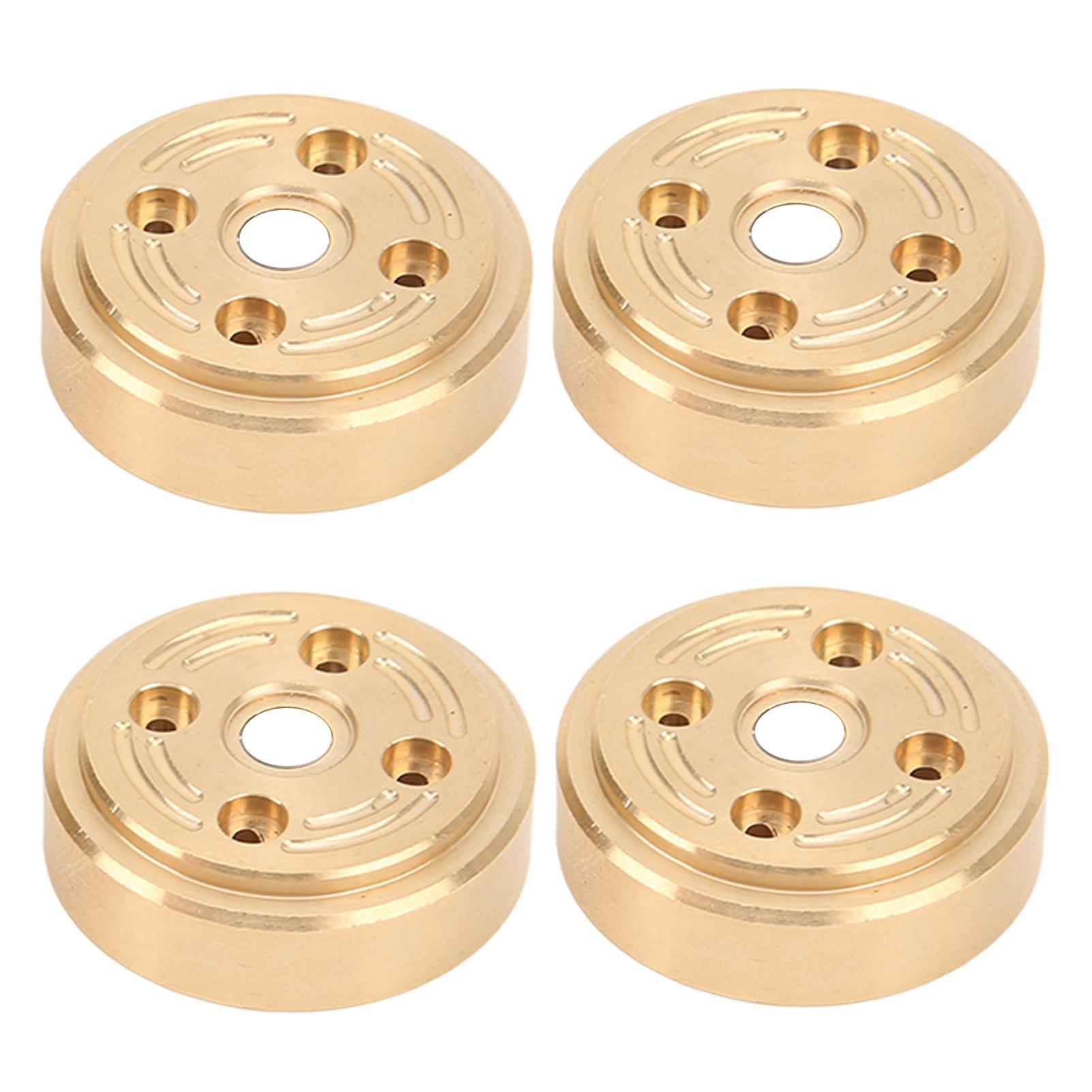 

4pcs RC Brass Wheel Weights Front Rear Axle Wheel Hub Counterweight Upgraded Parts for FMS FCX24