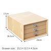 YIKATEND Storage Small Item Storage Drawer for Stationery and Beige Wide X 29cm Deep X 17cm Desk-Mounted Shelf, Case, Cosmetics, 3-Drawer, (36.5cm