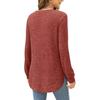 Autumn Winter Square Neck Stretch Rib Knit Top Solid Color Long Sleeve Loose T-shirt