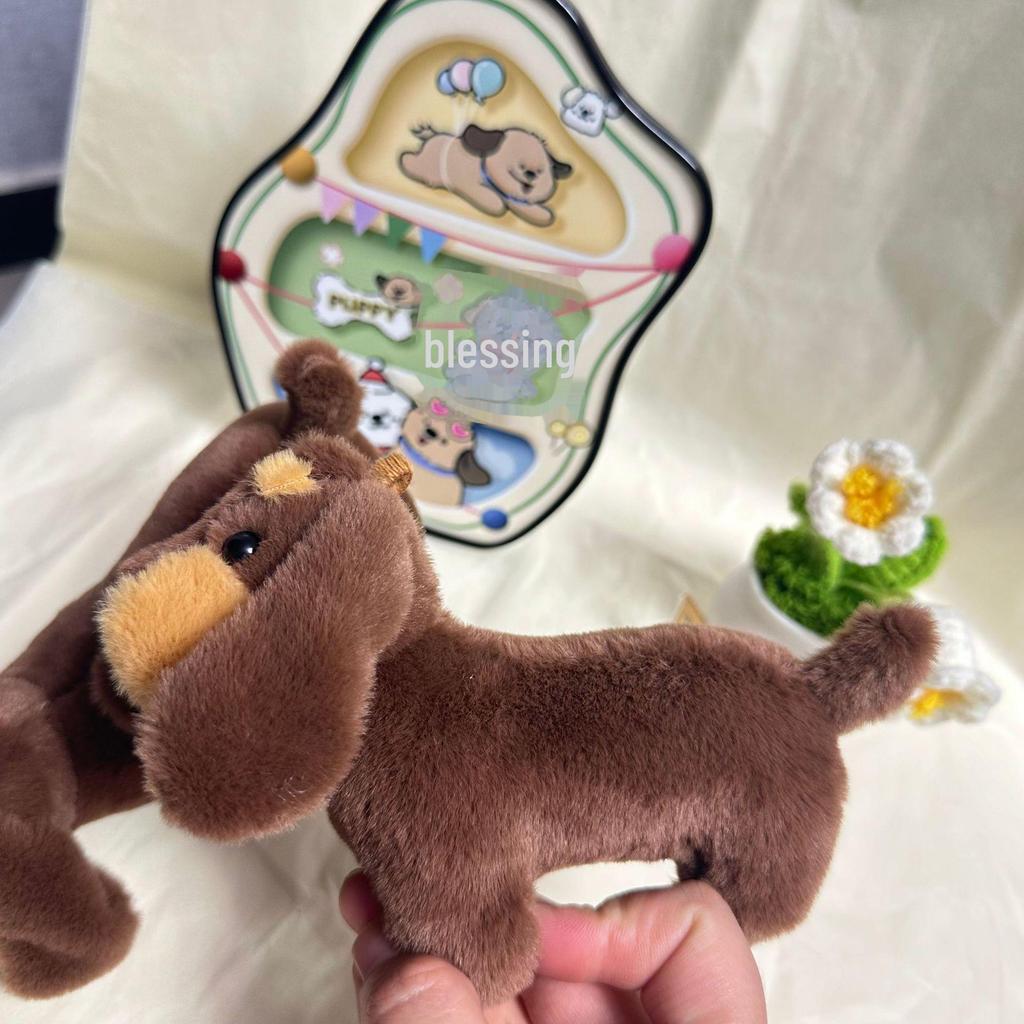 Adorable Dachshund Plush Doll Keychain – Cute Pendant for Bags and Gifts