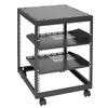 12U Open-Frame Server-Rack, 15''-40'' Verstellbare Tiefe, Freistehendes oder Wandmontage-Netzwerk-Server-Rack, 4-Pfosten AV-Rack mit Rollen, Bietet Platz für All Ihre