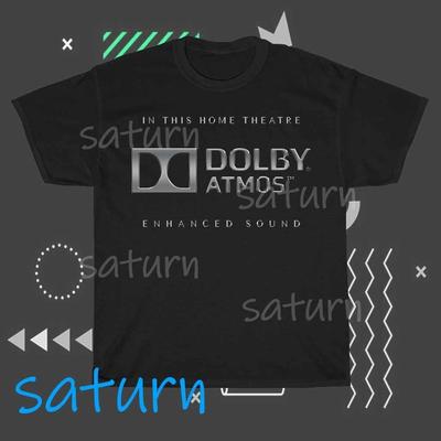 Insolita T-shirt esclusiva con logo Dolby Atmos Divertente Taglia da S a 5XL