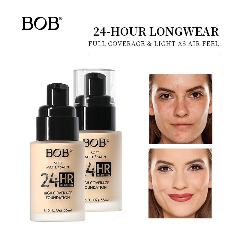 Makeup BOB matte matte foundation concealer lasting no makeup control no card powder moisturizing foundation cream