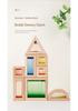 Wooden Rainbow Acrylic Blocks: Interlocking Early Childhood Building Toys