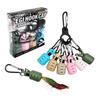 Love Lure Multi-Color Wooden Shrimp Hook Set with Retractable Buckle and Umbrella Needle Cover for Outdoor Use