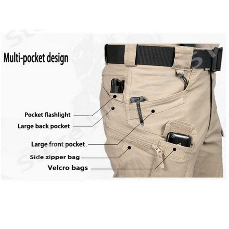 Pantaloni da trekking per sport all'aria aperta da combattimento da uomo Pantaloni sportivi tattici militari Pantaloni multitasche da combattimento Pantaloni cargo tattici IX9 City