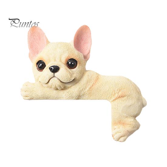 Decorative Wall Plate Sticker 3D French Bulldog Resin Light Switch Cover, Cute Cartoon Dog Socket Creative Ornament Decor, Self-Adhesive Animal