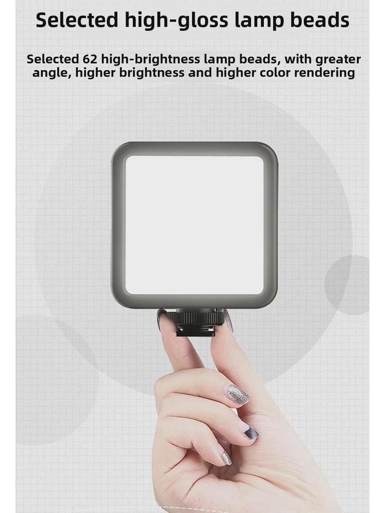 Portable RGB Photography Light: Cold/Warm Square Soft Light for Outdoor Live Broadcasts