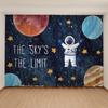 Game Style Curtains Cartoon Space Theme Astronaut Rocket Starry Sky Children's Room Boy Bedroom Bay Window High Blackout Drape