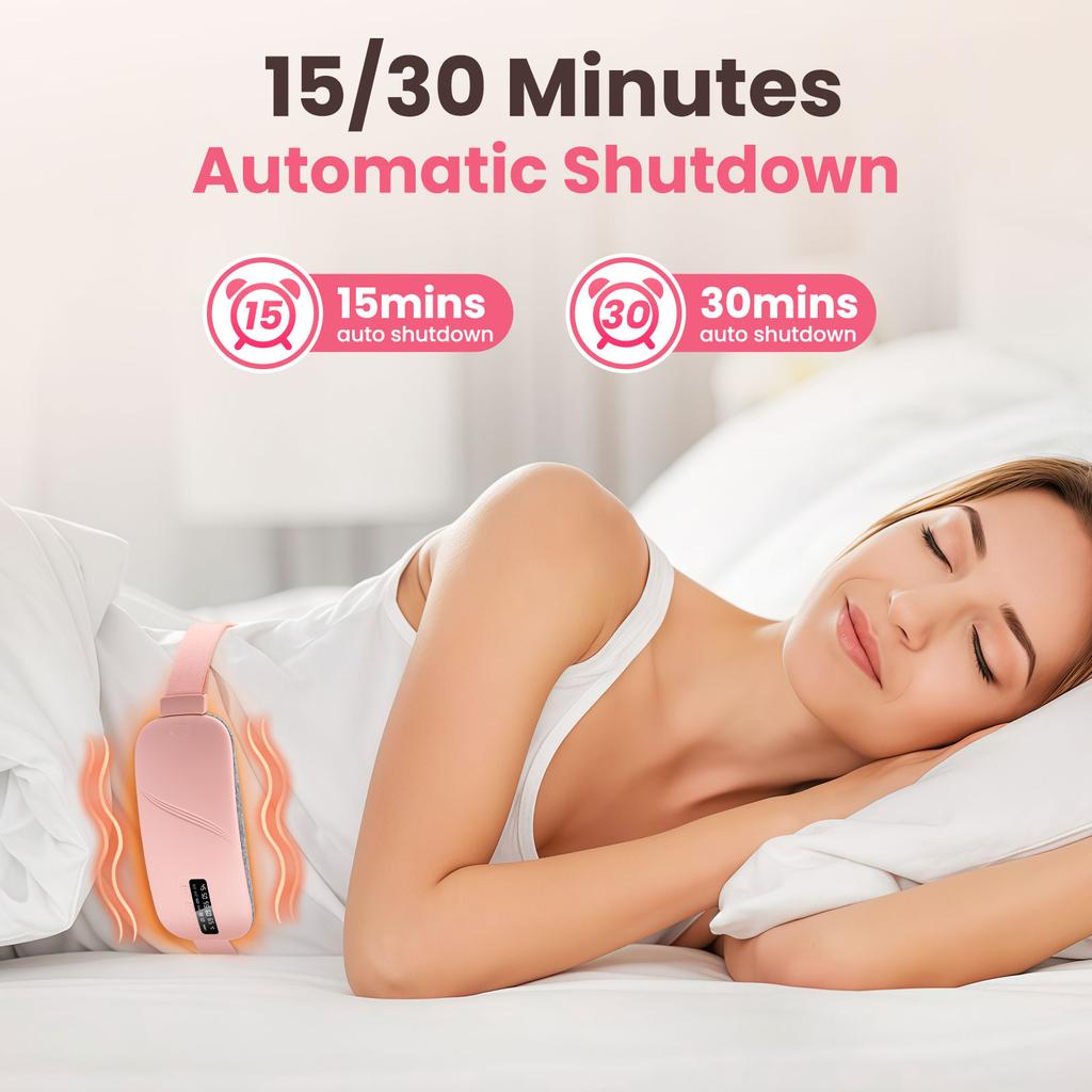 Women's Intelligent Menstrual Heating Belt 5-Speed Heat 4-Speed Vibration Massage Womb Warmer Nuangongbao Period Relief Waist Ma