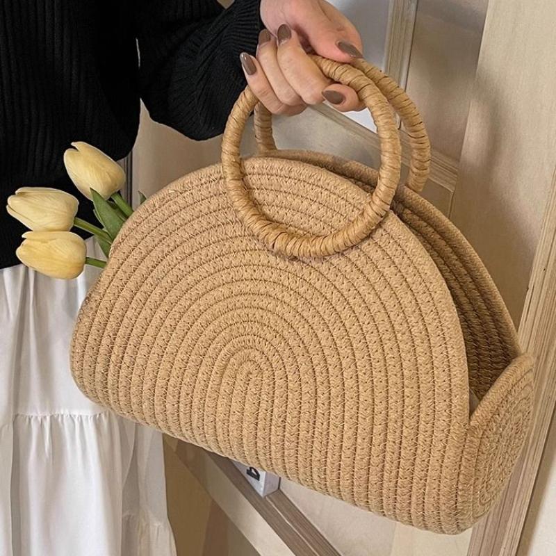 Stylish Versatile Woven Handbag for Women - Beach Woven Large Capacity Crossbody Bag