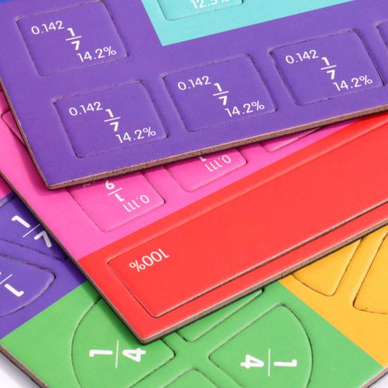 1 Set Mathematics Toy Fraction Tiles Circles Set Magnetic Math Manipulatives Educational