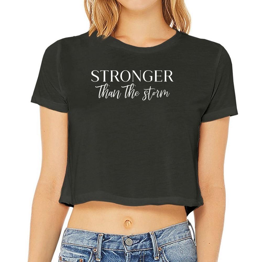 Stronger Than The Storm - Women’s Flowy Cropped Tee Unisex T-Shirt XXXL