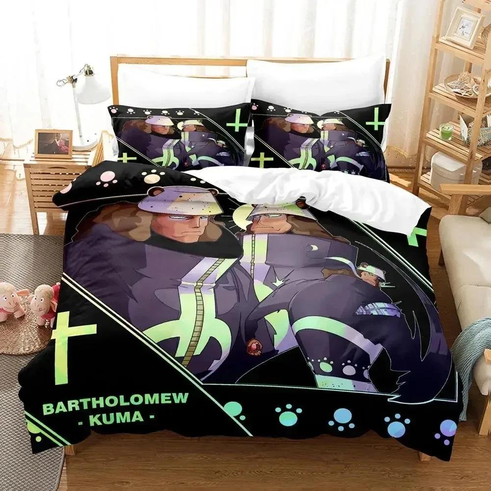Anime Bartholemew Kuma Sängklädesset Påslakan Sängset Täcke Örngott Täcke king Queen Size Pojkar Vuxen Sängkläder