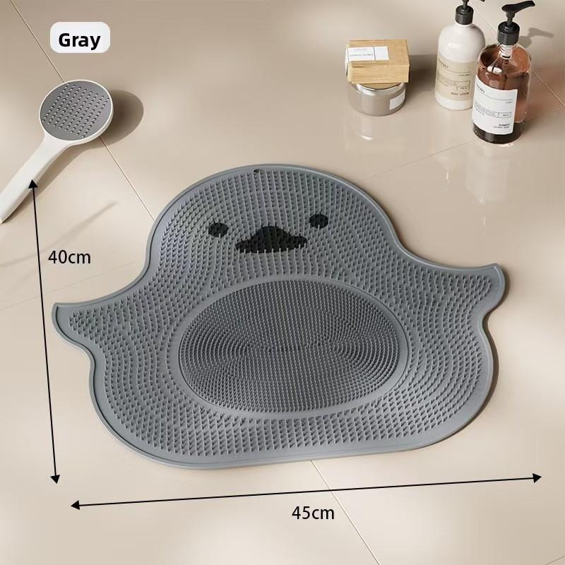 Silicone Duck massage suction cup foot pad bathroom non-slip mat bathing foot rubbing artifact foot washing shower floor mat