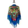 135*135Cm Russian National Square Scarf Women Luxury Floral Print Bandana Scarves Ukrainian Fringed Shawl Travel Sunshade Wraps