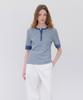 NOTIA Henly Neck Half Sleeve T-Shirts - Blue Stripe