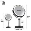 8.5 Inch Makeup Mirror With Light Lamp 10X Magnification 3 Color Lights,Adjustable Brightness Height Standing Cosmetic Mirror