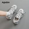 Augustine Silver Dad Shoes Women's 2025 New Autumn Platform Casual Sports Shoes Show Feet Small Running Shoes