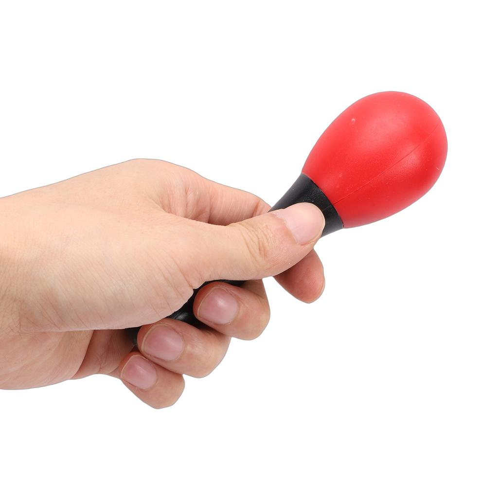 8Pcs Red Percussion Set Tambourine Maracas Rhythm Sticks Egg Shaker for Party Music Education Classroom Performance