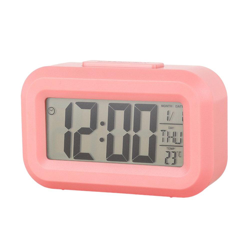 LED Digital Alarm Clock 9*2.5*5.5 Cm Electronic Screen Desktop Home Office Backlight Snooze Lovely Desk Electronic Clock