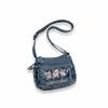 Washed Denim Crossbody Bag Adjustable Strap Messenger Bag Cat Embroidery Shoulder Bag  Ladies
