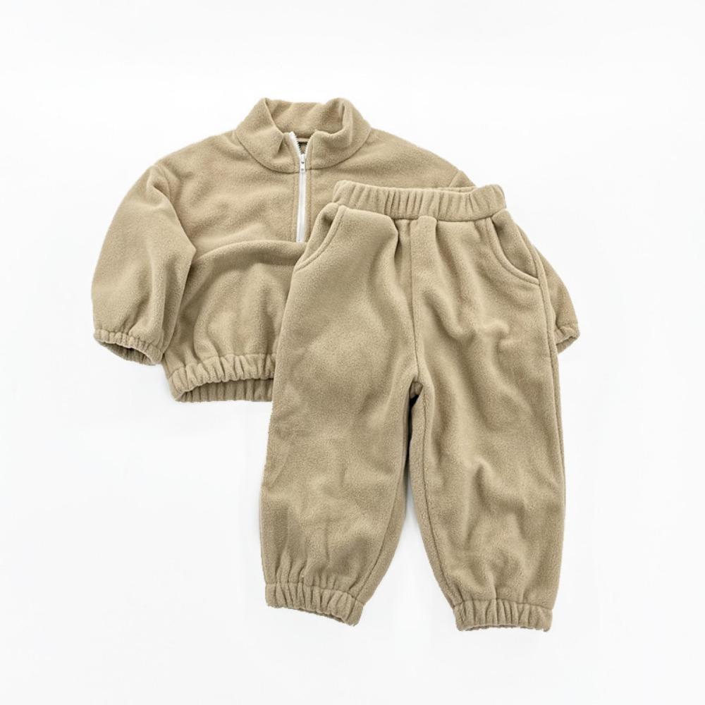 Children's Sweatshirt Set 3-8Y Autumn/Winter Fleece-Lined Sports Casual Set Boys' Girls' Sweatshirts Children's Hoodies