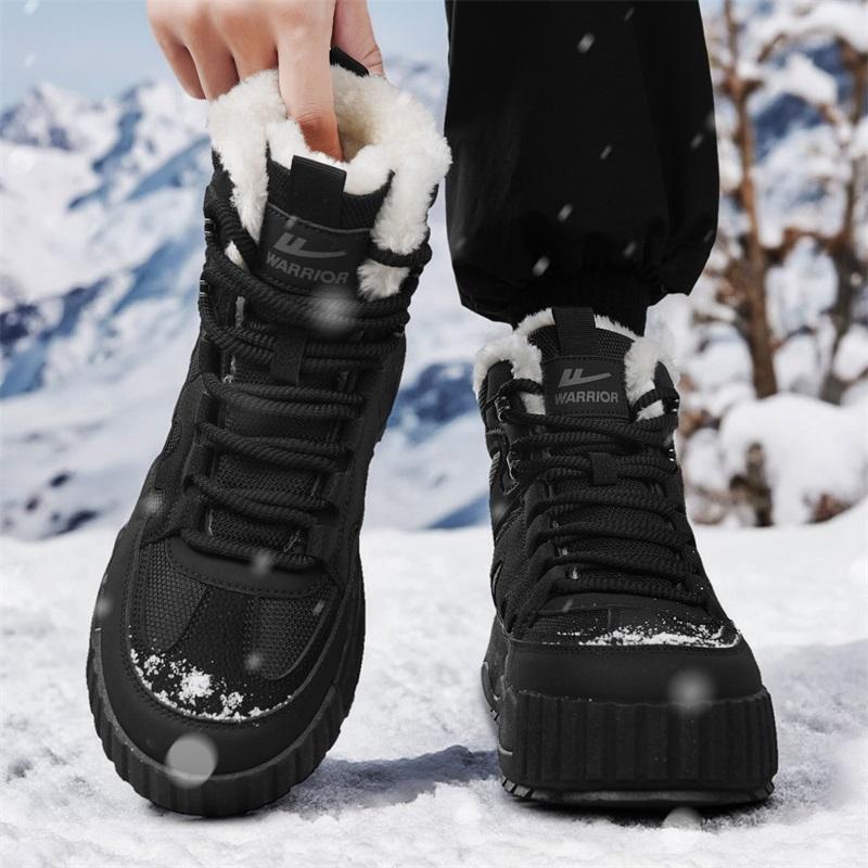 Warrior Warm Durable Height-Increasing Non-Slip Wraparound Balance Cotton Fashion Versatile Trendy Casual Classic Retro Snow Boots WXY-M365N03M