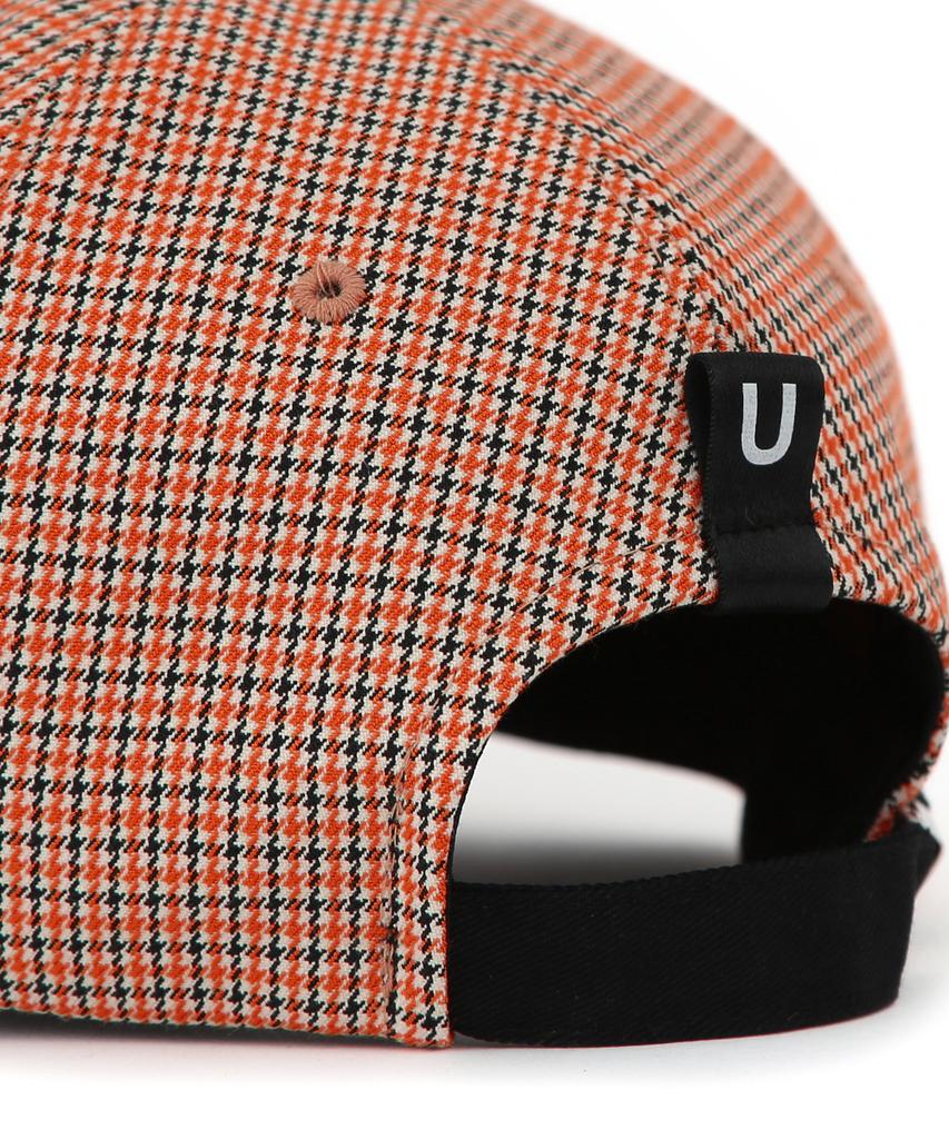 Eondeokeonteulol Check Pattern Ball Cap Multy Hound / Authentic B B / Orange