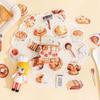 45pcs Warn Baking Stickers Boxed Set Bread Cake Donuts Decoration Adhesive Note for Diary Album Journal School