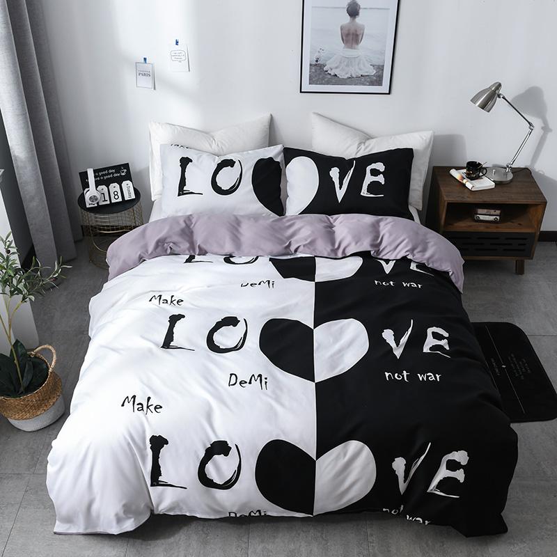 RunGrape Duvet Cover Bedding Set Twin Queen King Size 240x220 Nordic Bed Cover 150 Euro Bed Linen 2 Bedrooms Bedclothe 200x200